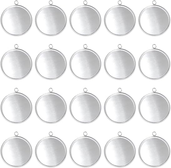 Resin Crafts - 20 Buah Baki Liontin Bulat dari
