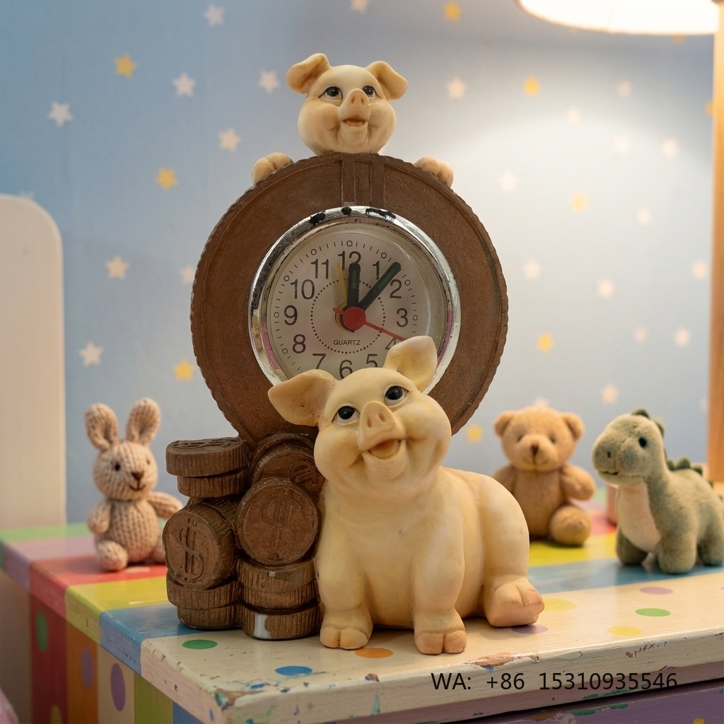 Resin Crafts - Jam Hewan Kartun Lucu Buatan Tangan