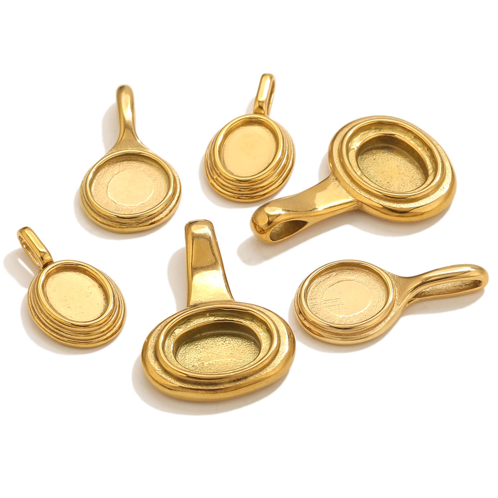 5 pcs Alas Liontin Oval Bulat  - Resin Crafts ulasan dan harga