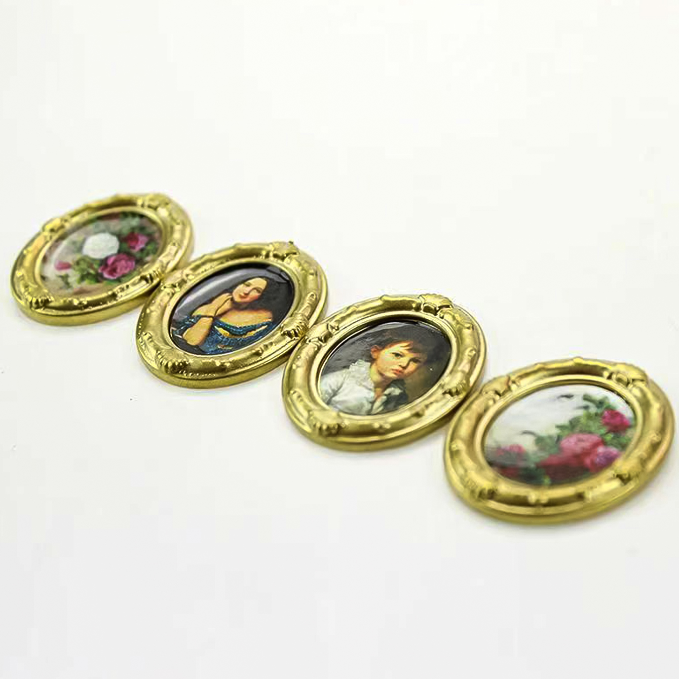 2 Buah Lukisan Minyak Miniatur - Resin Crafts ulasan dan harga