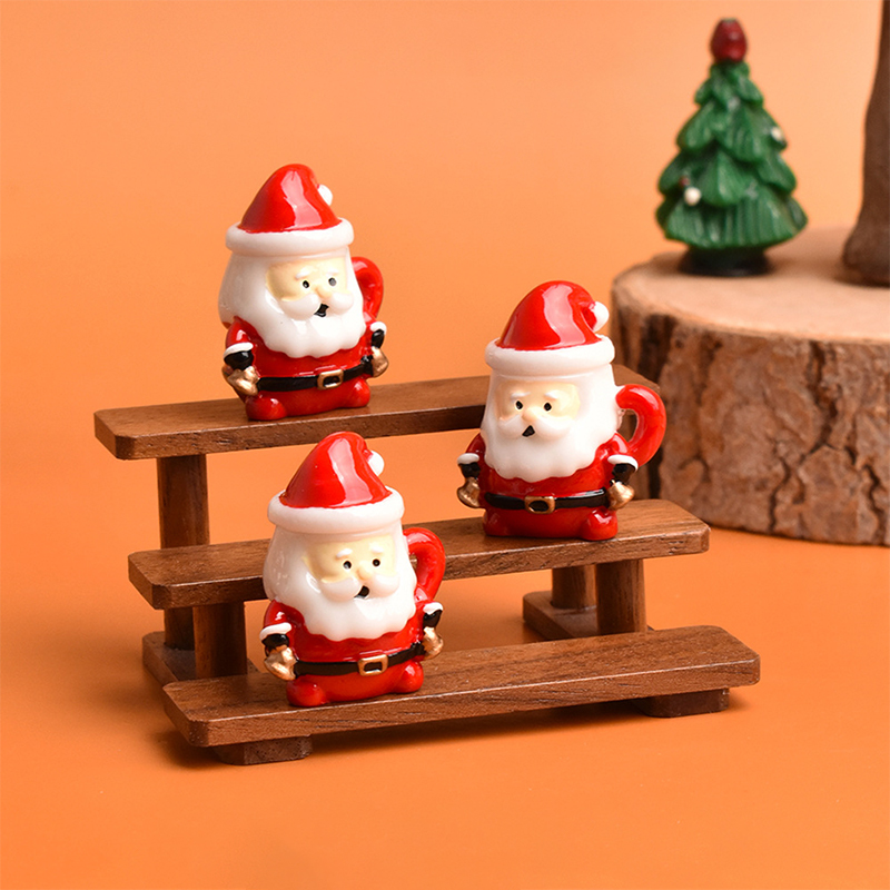 Ornamen Cangkir Teh Mini Santa - Resin Crafts ulasan dan harga