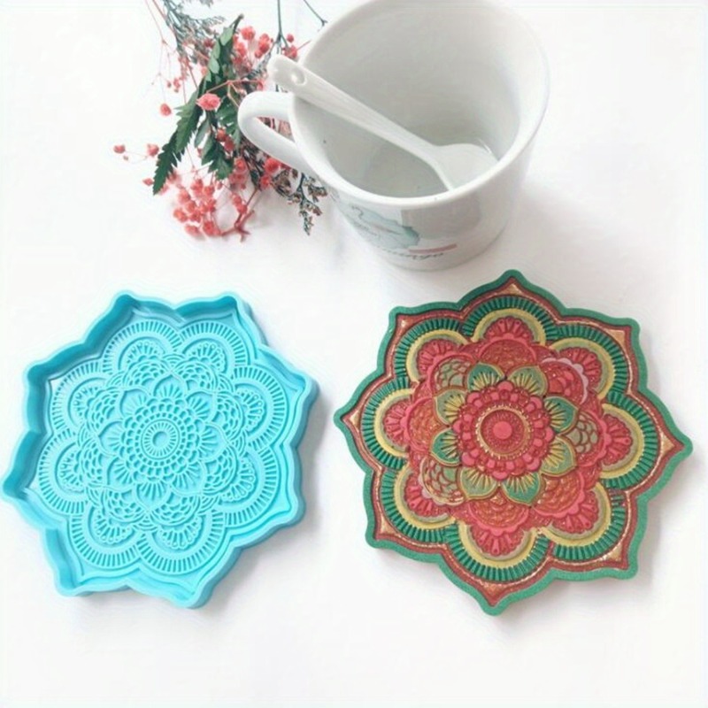 Mandala Coaster cetakan siliko - Resin Craft Ideas ulasan dan harga